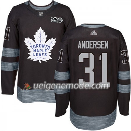 Herren Eishockey Toronto Maple Leafs Trikot Frederik Andersen 31 1917-2017 100th Anniversary Adidas Schwarz Authentic